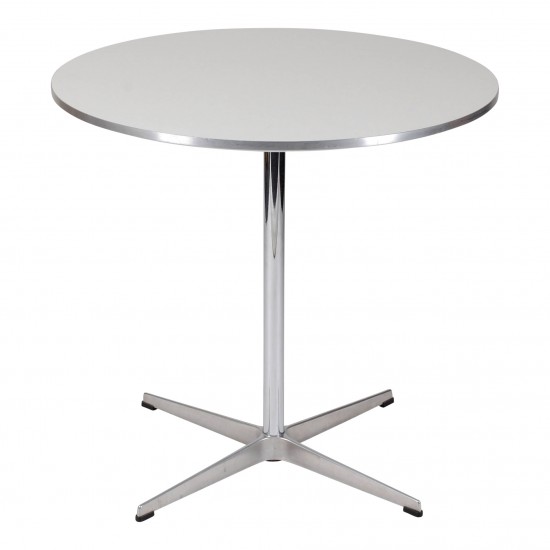 Arne Jacobsen cafebord med hvid laminat 75 cm